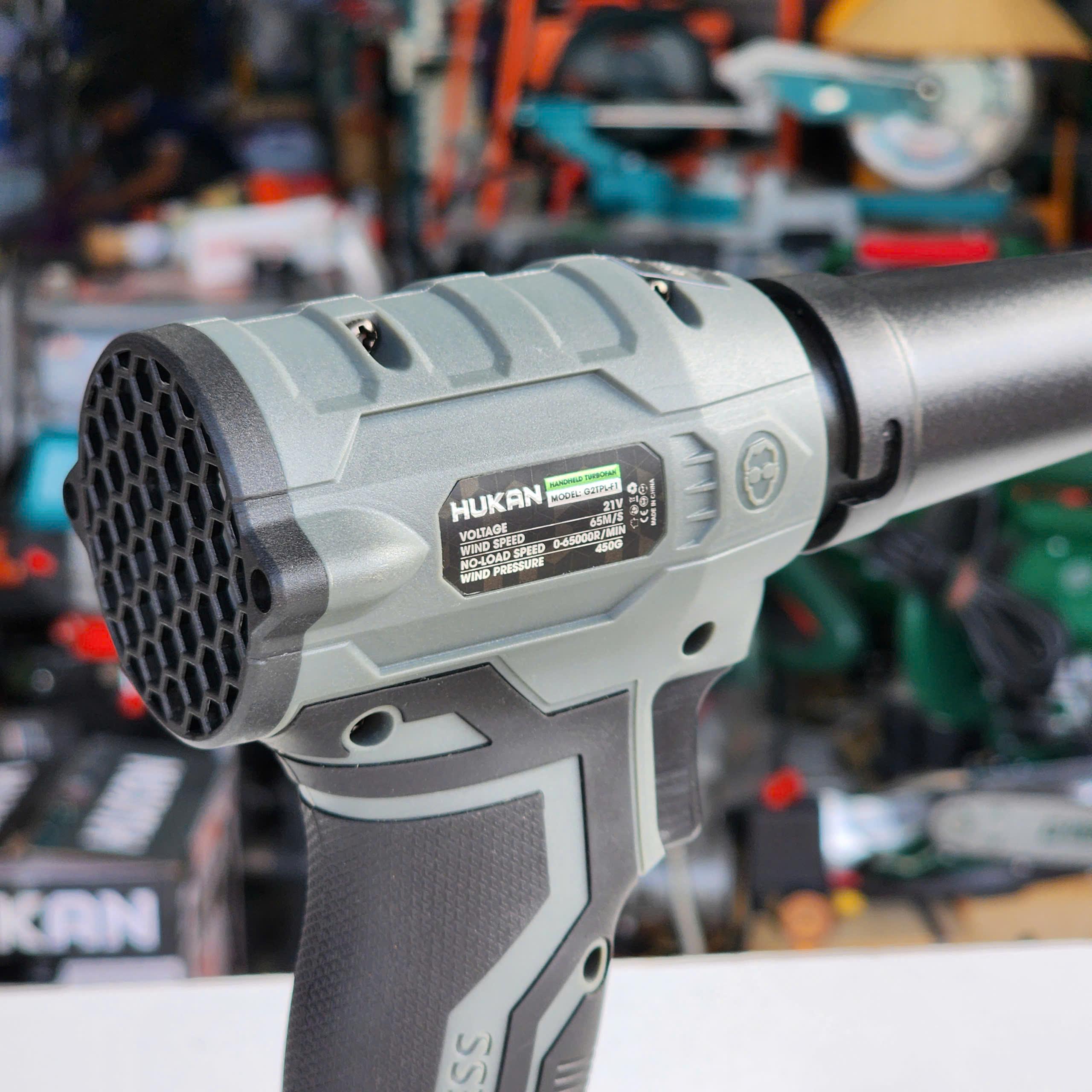 Máy thổi phản lực sử dụng pin Hukan G2TPL-F1 cải tiến - Mini nhỏ gọn, thổi khô và bụi- chân pin phổ thông- không chổi than