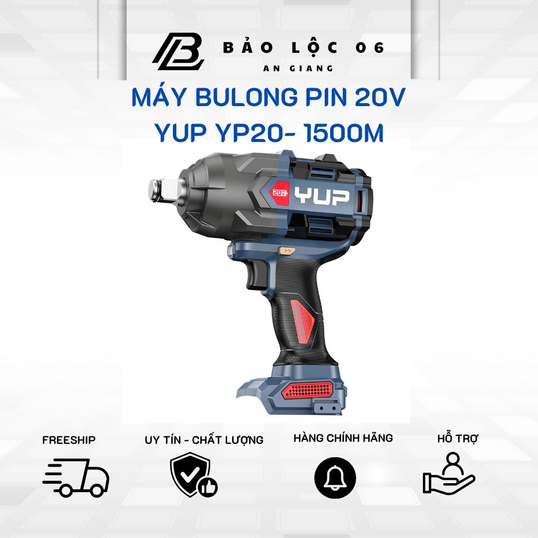 Máy Siết Bulong YUPAI/YUP 1500n.m ( YP20 W1500M ) Đầu 3/4" Bộ 2 Pin 8.0ah chuyên mở ốc xe tải lớn, xe 16-28-52 chỗ ,máy cày, máy sấy các loại