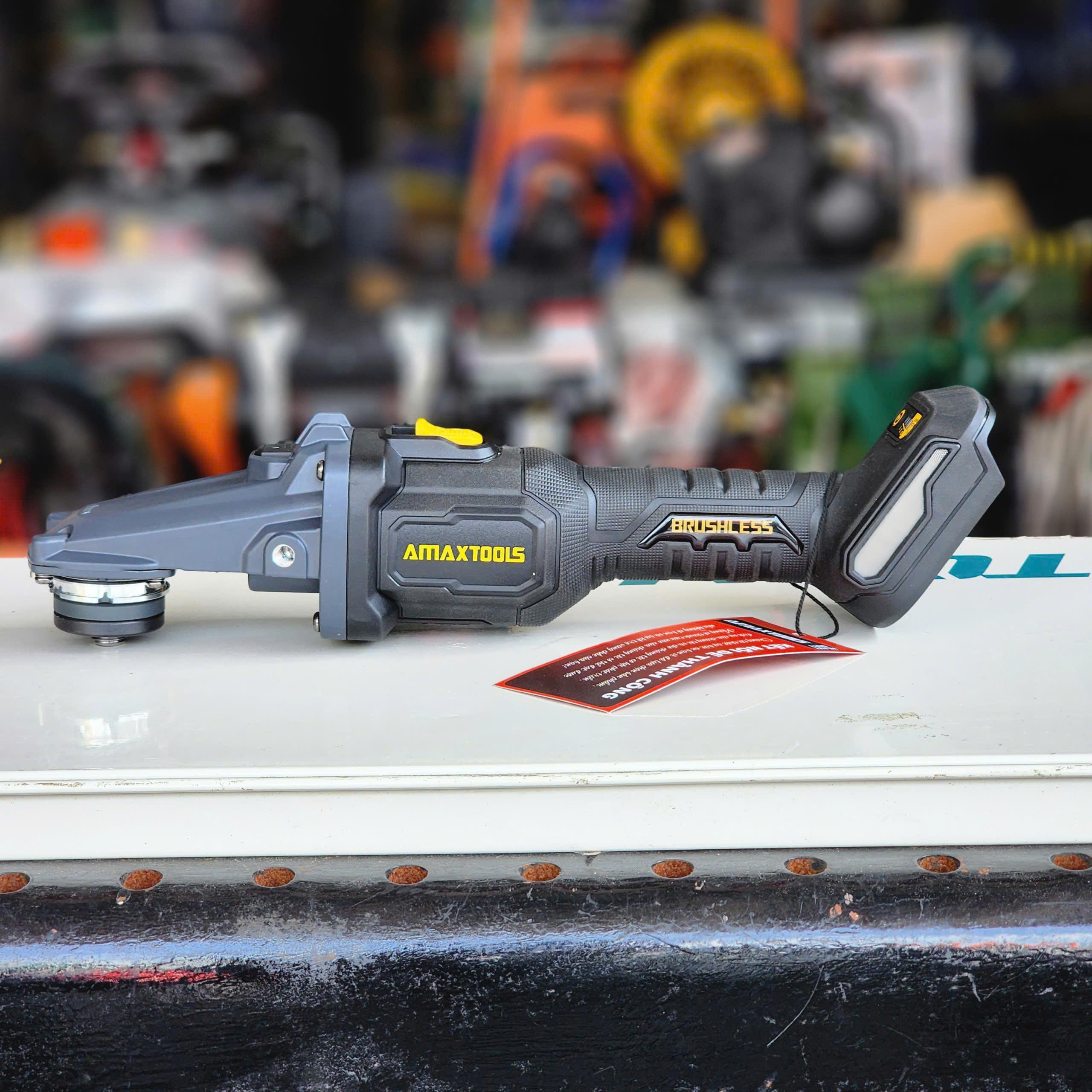 Máy mài góc pin không chổi than AMAXTOOLS AM125CS-SM 21V Heavy Duty không chổi than- có chống sốc đá- antikickback- chống khởi động lại